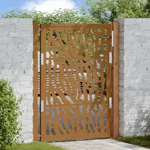 Садовая калитка VidaXL 105×130 см Нержавеющая сталь — узор следа