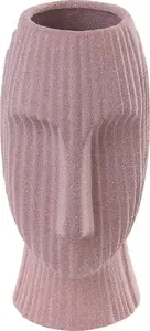 Ceramic Flower Vase Beliani PALLINI — pink