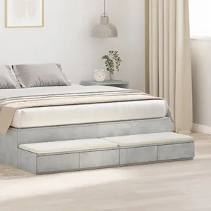 Выдвижные ящики для кровати VidaXL 135x36,5x16,5 см, бетонно-серый, ДСП