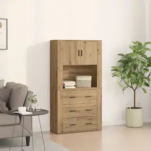 Витрина VidaXL модель 3334344, 2 двери, дуб структурированный