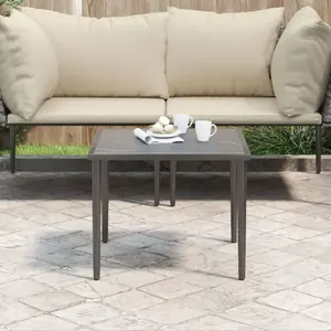 Āra blakus galds VidaXL modelis 364125, pelēks, tērauds, 48×48×37 cm