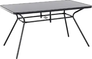 Dārza galds Beliani LIVO 140 x 80 cm, melns