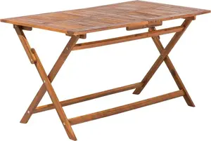 Āra koka galda Beliani CENTO 140x75 cm, modelis 77022