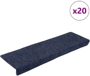 Накладки на ступени самоклеящиеся VidaXL, набор 20 шт., антрацит, 65 x 21 x 4 см