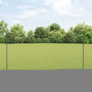 VidaXL набор садовых ограждений, серое порошковое покрытие, сталь, 2 шт., 25 x 1,5 м