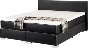 Континентальная кровать Beliani PRESIDENT 180 x 200 см чёрная