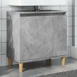Тумба под раковину VidaXL 857113, бетонно-серый, 58×33×60 см