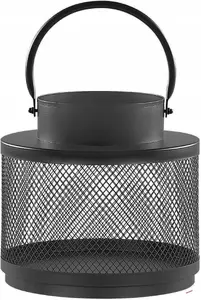 Lantern lamp Beliani YAMDENA 19 cm metal, black