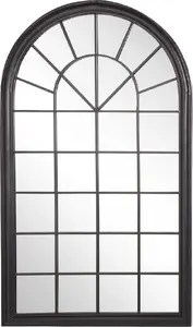 Wall mirror Beliani TREVOL 77 x 130 cm metal frame black