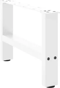 Table legs VidaXL white steel set of 2, height 50 x adjustable diameter 30–31 cm