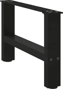 Coffee table legs VidaXL 2 pcs black steel 50x(30–31) cm
