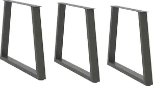 Table legs VidaXL V-shaped set of 3 Antracite Steel – model 4012586