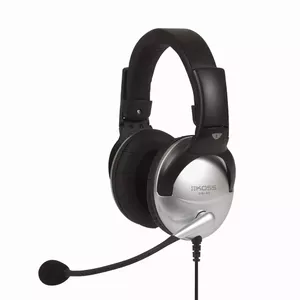 Vadu austiņu komplekts Koss SB45 — circumaural, galvas lente, 18–20000 Hz, kabelis 2.4 m, sudraba/melns
