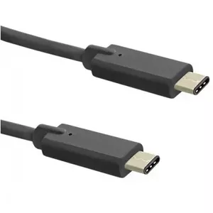 Кабель USB Type-C — USB Type-C QOLTEC 1 м, USB 3.2 Gen 2 (10 Гбит/с), чёрный