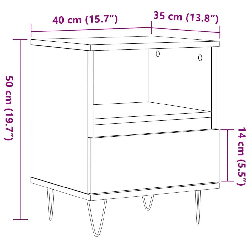 VidaXL 857358 nightstand/bedside table 857358 Photo 10