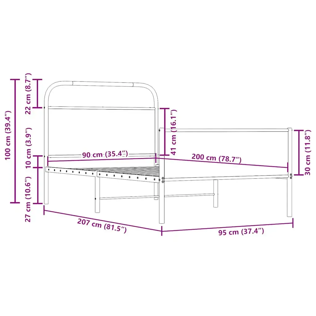 VidaXL 4100386 bed frame 4100386 Photo 8