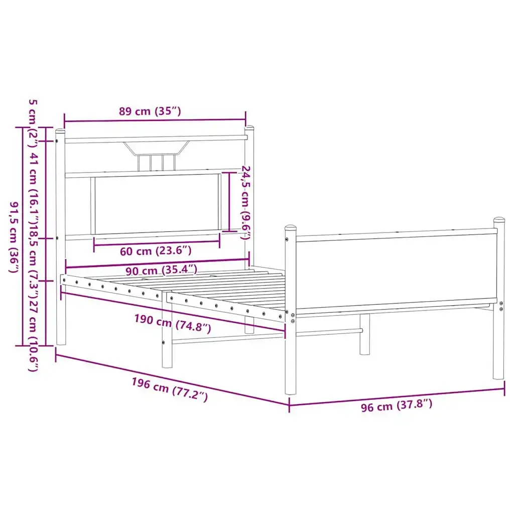 VidaXL 4106918 bed frame 4106918 Photo 10