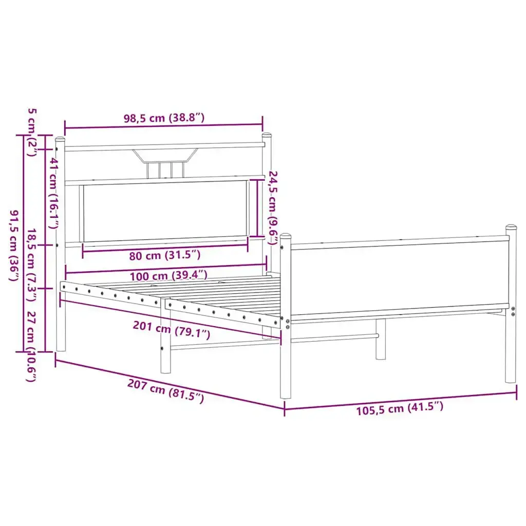 VidaXL 4106975 bed frame 4106975 Photo 10