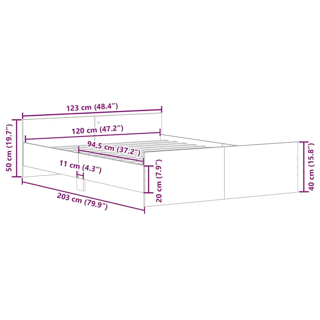VidaXL 3328740 bed frame 3328740 Photo 10