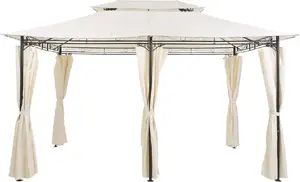 Garden Pavilion Beliani COLOS 300 x 400 cm beige