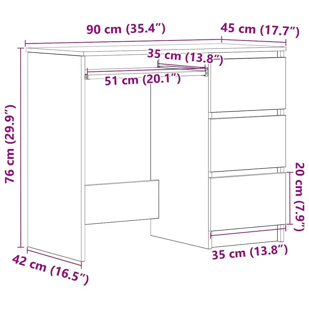 VidaXL 862490 desk 862490 Photo 12