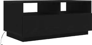 Кофейный стол с LED-подсветкой VidaXL 90x49x40 см, черный дуб