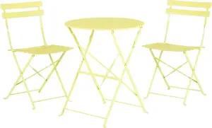 Balcony furniture set Beliani FIORI metal lime - compact outdoor seating