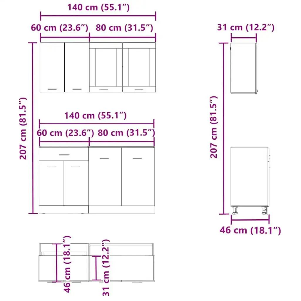 VidaXL 3328574 kitchen/dining storage cabinet 3328574 Photo 7