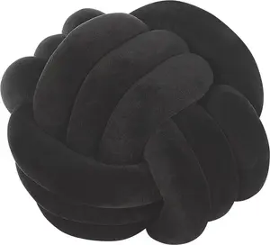 Decorative knot cushion Beliani MALNI 30 x 30 cm, black