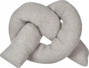 Decorative cushion Beliani GLADIOLUS 172 x 14 cm gray teddy