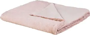 Blanket Beliani GELIK 180 x 200 cm, pink — throw blanket, bed blanket
