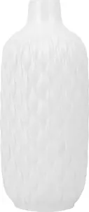 Flower vase Beliani EMAR white - decorative ceramic vase, model 142445