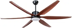 Griestu ventilators Beliani VERDURE ar LED gaismu un tālvadību, brūns