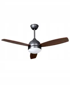 Griestu ventilators ar gaismu Beliani MANSALA ar tālvadību, LED, tumši brūns