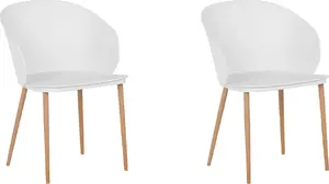 Dining chair set Beliani BLAYKEE, 2 pcs, white