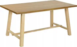 Dining table Beliani BARNES 160 x 90 cm light wood