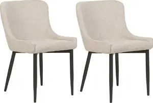 Dining chair set Beliani EVERLY, 2-piece, beige