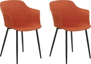 Dining chair set Beliani ELIM, 2-piece, orange