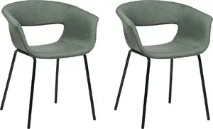Dining chair set Beliani ELMA, 2 chairs, green