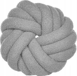 Decorative cushion Beliani Akola, boucle fabric, grey