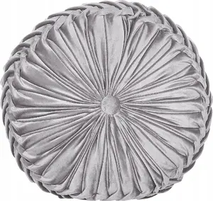 Decorative Cushion Beliani Welur Gray UDALA, velour cover, square throw pillow