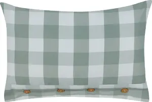 Decorative cushion Beliani TAMNINE 40 x 60 cm check pattern mint