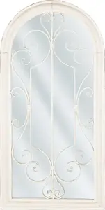 Wall mirror Beliani Campel, broken white finish