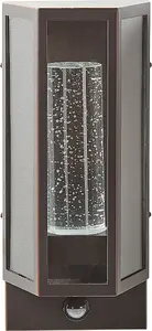 Outdoor wall light Beliani FRUID with LED and motion sensor, brown
