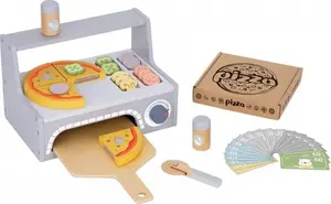 Деревянная пиццерия Tooky Toy TK991A — деревянная печь и аксессуары для пиццы
