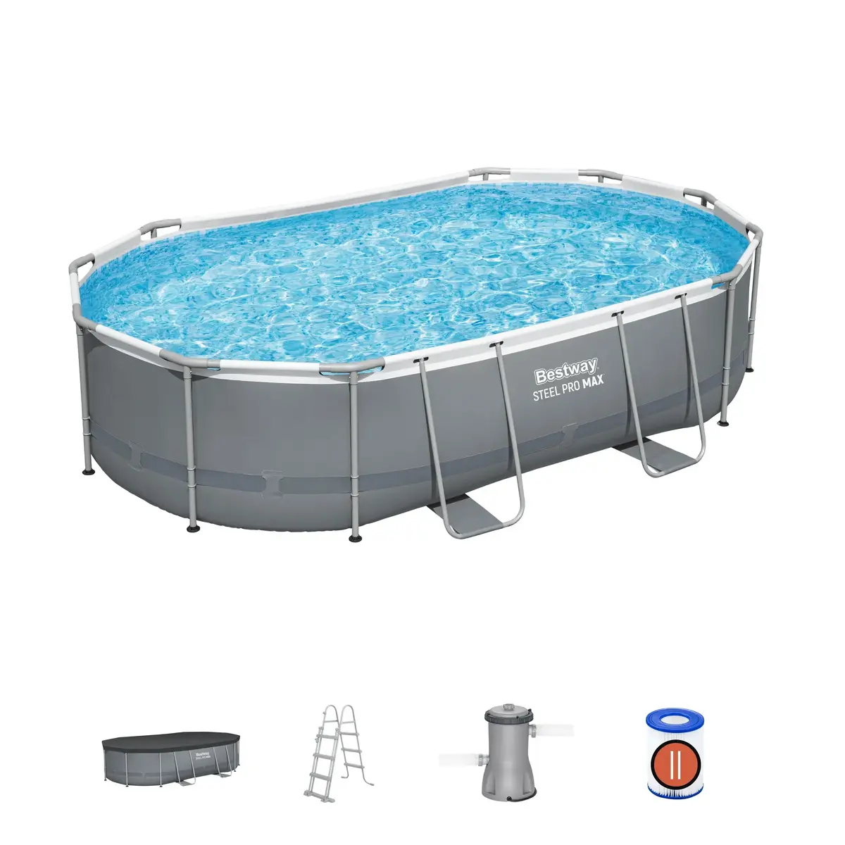 Bestway Power Steel Oval framed pool 4.88 x 3.05 x 1.07 m Photo 3