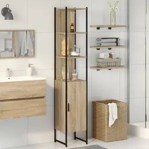 Шкаф для ванной VidaXL Sonoma Oak 33x33x185,5 см из инженерного дерева вертикальный