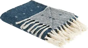 Blanket Beliani TAARI 130 x 170 cm, blue