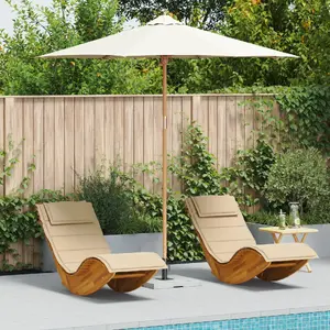 Садовый зонт VidaXL Bamboo модель 4108083, кремовый тент 270x260 см