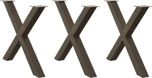 Опорные ножки для стола VidaXL модель 4012999, комплект 3 шт., сталь, высота 72–73 см, Ø90 мм